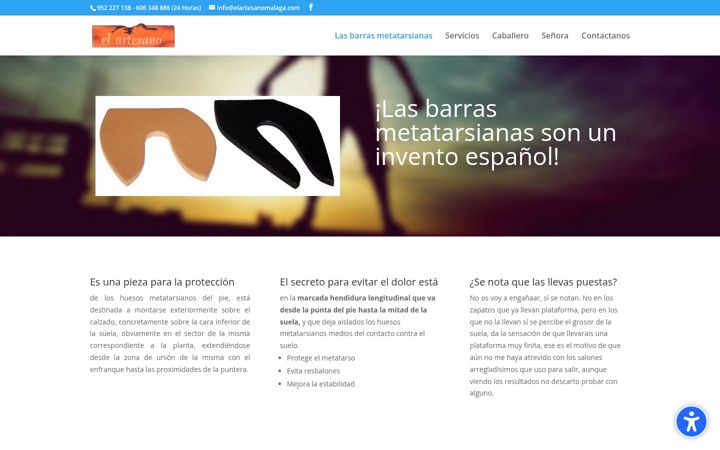 Screenshot of elartesanomalaga.com