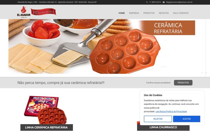 Screenshot of elasadorbbq.com.br