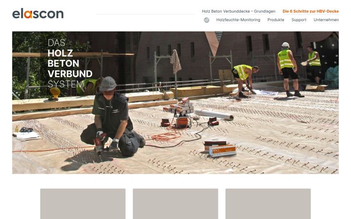 Screenshot van elascon.de
