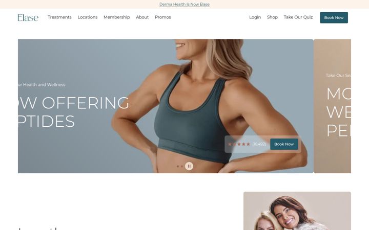 Screenshot of elase.com