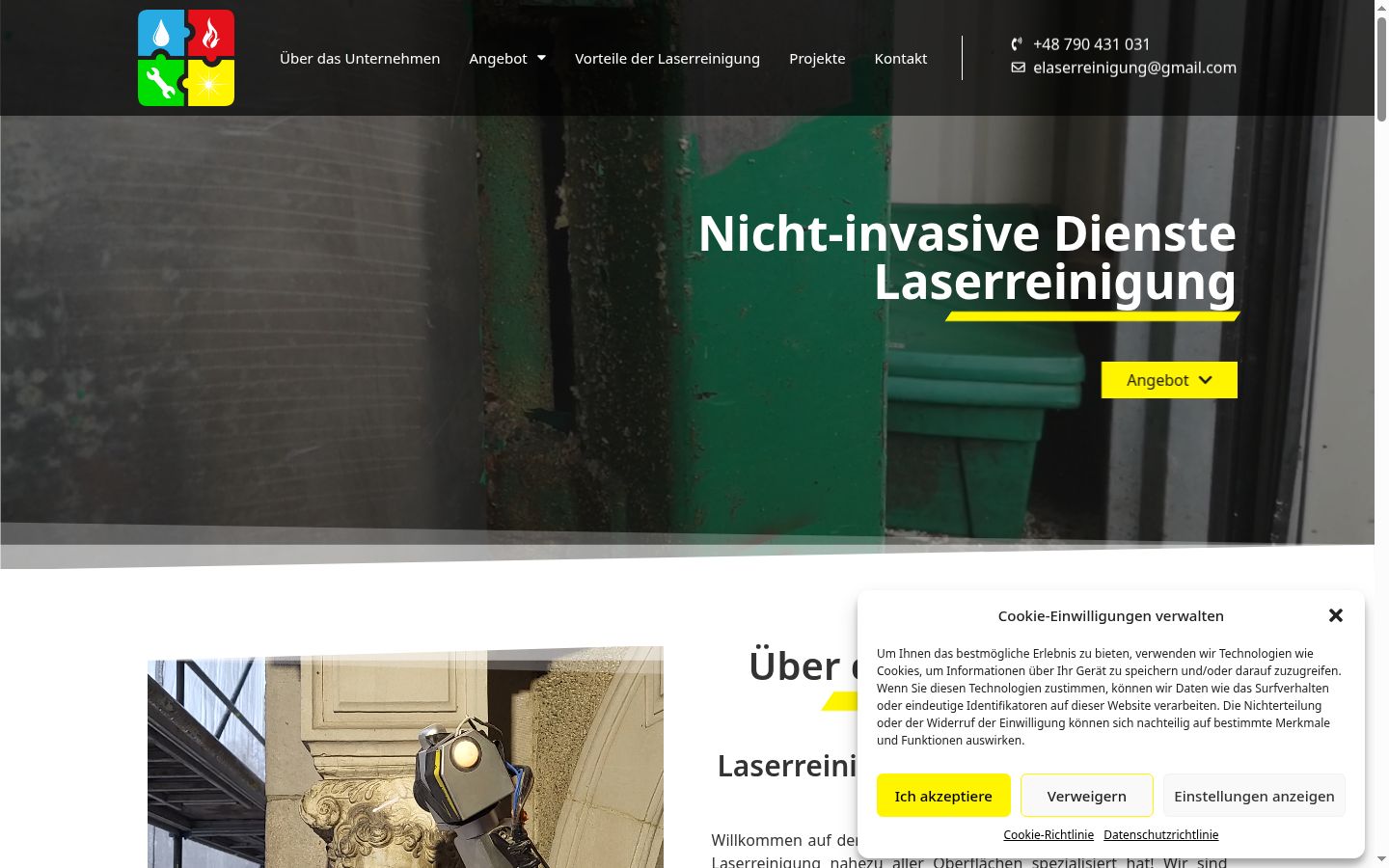 Screenshot van de toestemmingsbanner zoals getoond vóór enige interactie