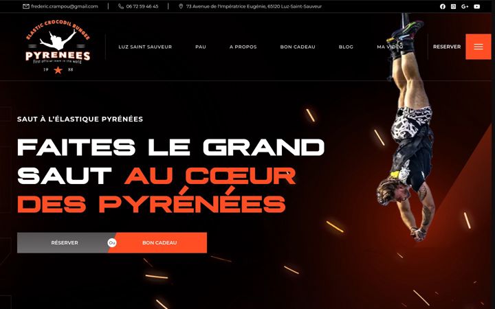 Screenshot di elasticcrocodilbungeepyrenees.fr