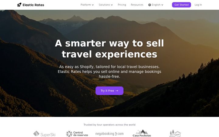 Screenshot of elasticrates.com