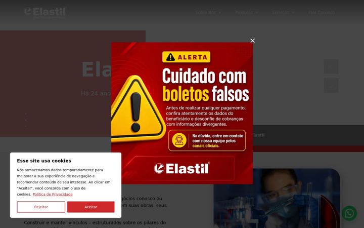 Screenshot stránky elastil.com.br