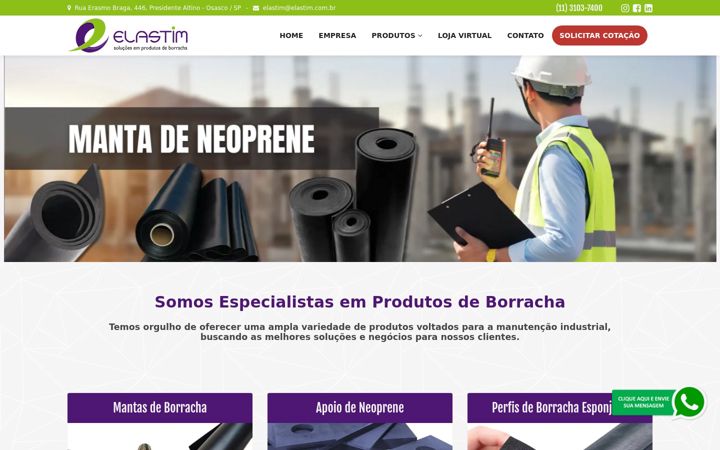 Screenshot of elastim.com.br