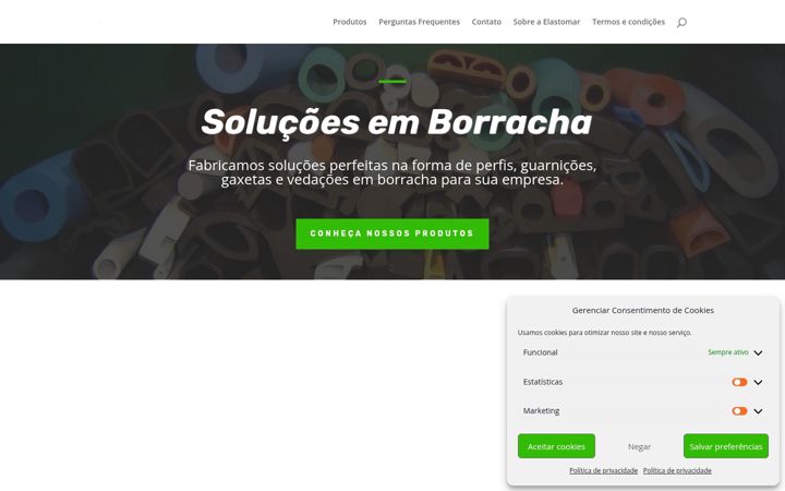 Screenshot of elastomar.com.br