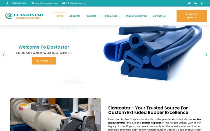 Screenshot of elastostar.com