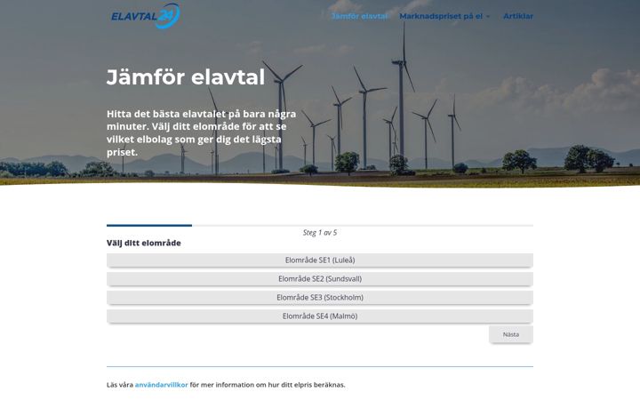 Screenshot of elavtal24.com