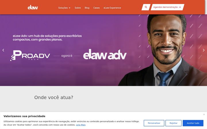 Screenshot stránky elaw.com.br
