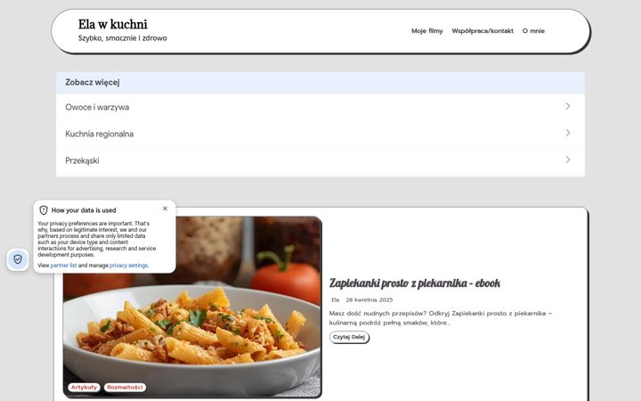 Skjámynd af elawkuchni.pl