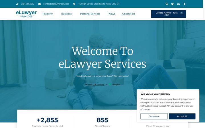 Screenshot of elawyer.services