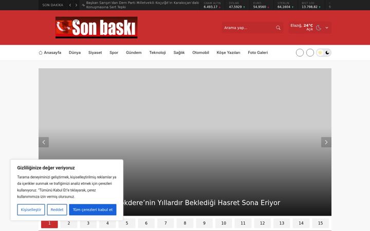 Snímek obrazovky elazigsonbaski.com.tr