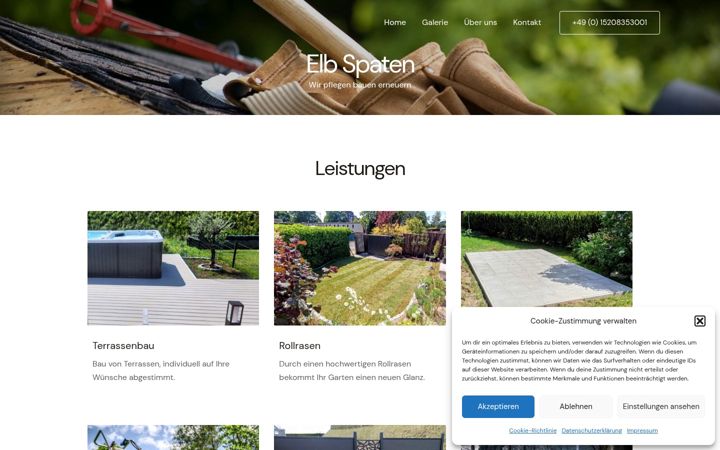 Screenshot van elb-spaten.de