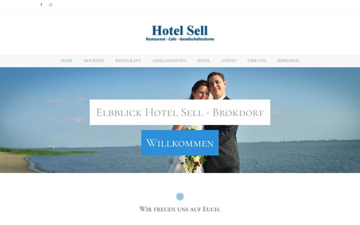 Screenshot stránky elbblick-brokdorf-hotel-sell.de