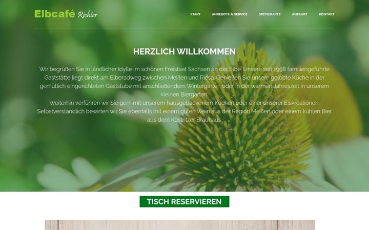 Screenshot stránky elbcafe-richter.de