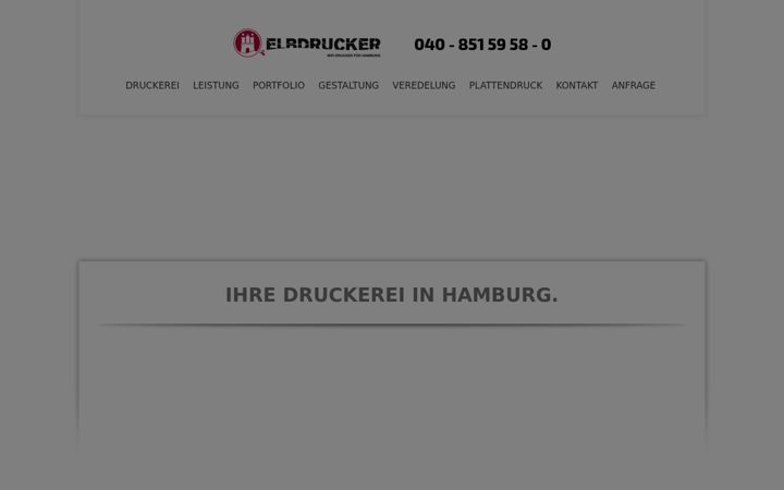 Screenshot stránky elbdrucker.de