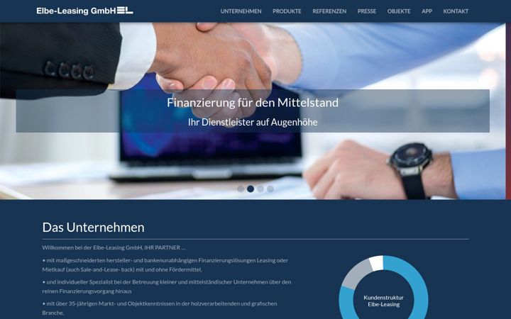 Screenshot stránky elbe-leasing.de