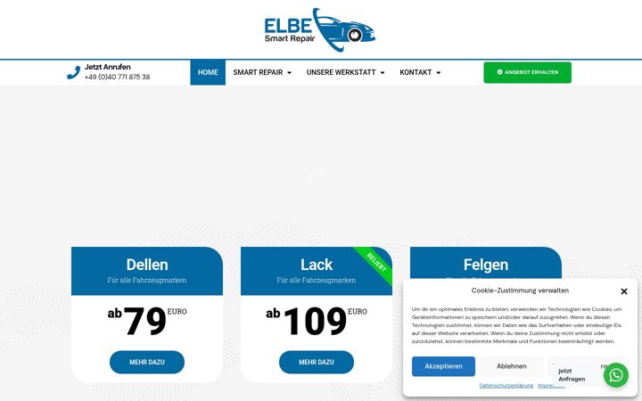 Captura de ecrã de elbe-smartrepair.de