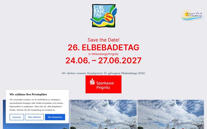 Zrzut ekranu elbebadetag-wittenberge.de