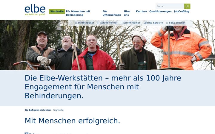 Zrzut ekranu elbewerkstaetten.de