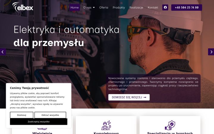 Screenshot of elbex.pl