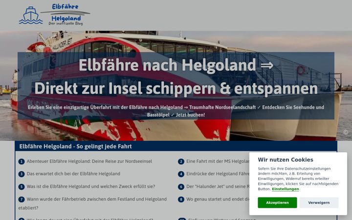 Zrzut ekranu elbfaehre-helgoland.de