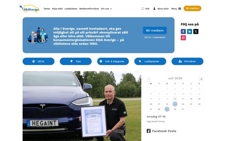 Zrzut ekranu elbilsverige.se