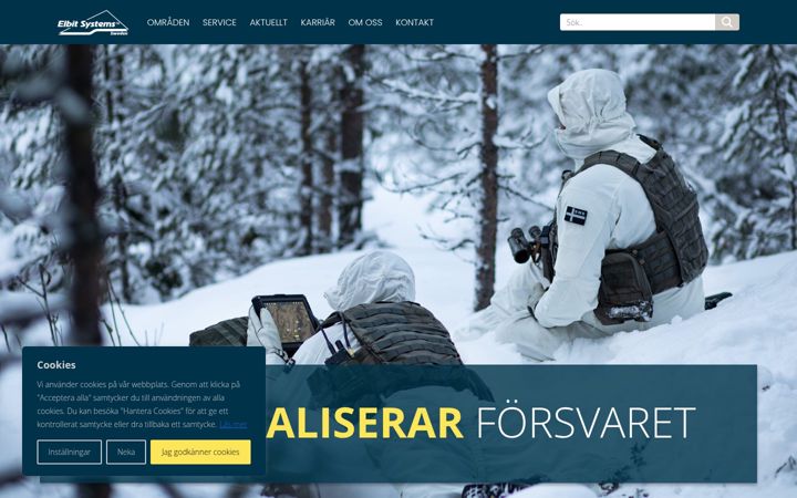 Ekraanipilt saidist elbitsystems.se