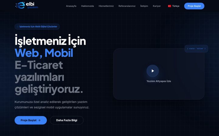 Screenshot of elbiyazilim.com