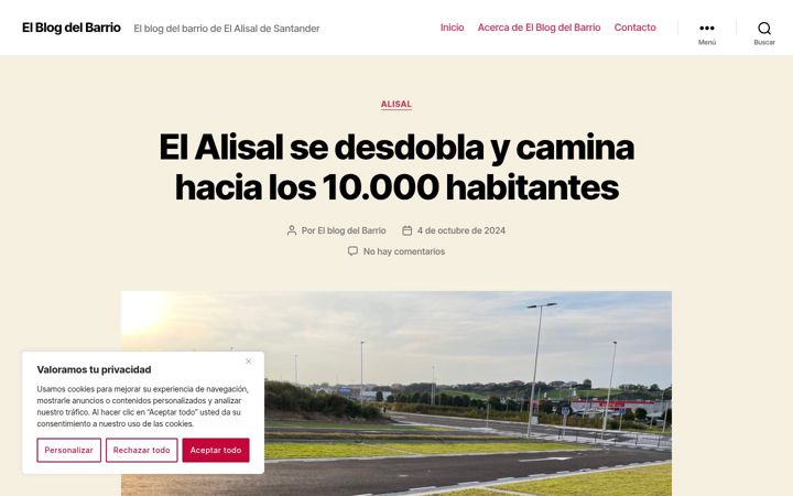 Screenshot of elblogdelbarrio.com
