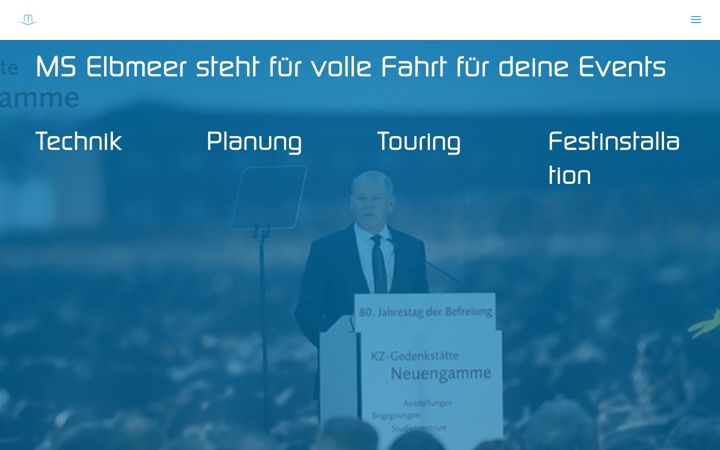 Skjámynd af elbmeer.de