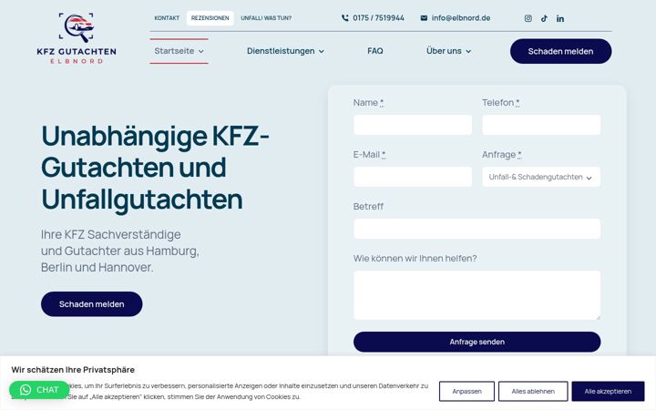 Skjámynd af elbnord-gutachten.de
