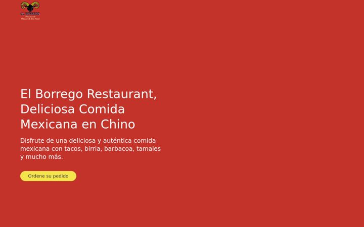 Screenshot of elborregorestaurante.com