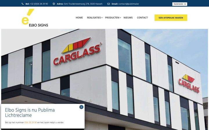 Screenshot of elbosigns.com