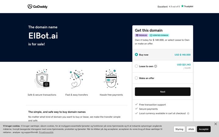 Screenshot of elbot.ai