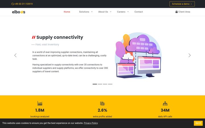 Screenshot of elbows.com