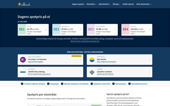 Screenshot of elbruk.se
