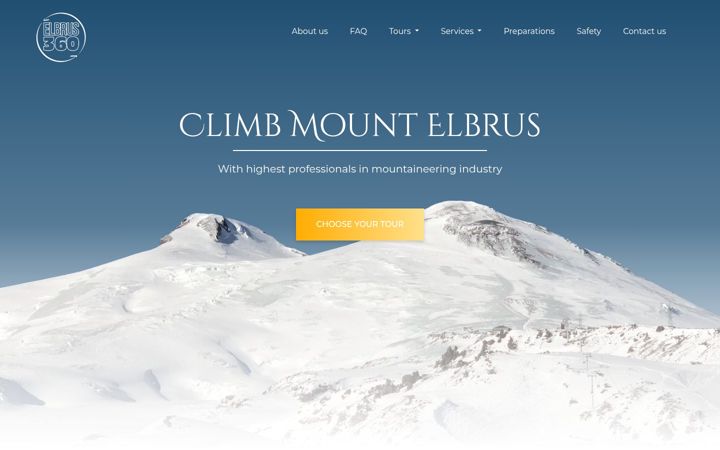 Snimka zaslona za elbrus360.ru