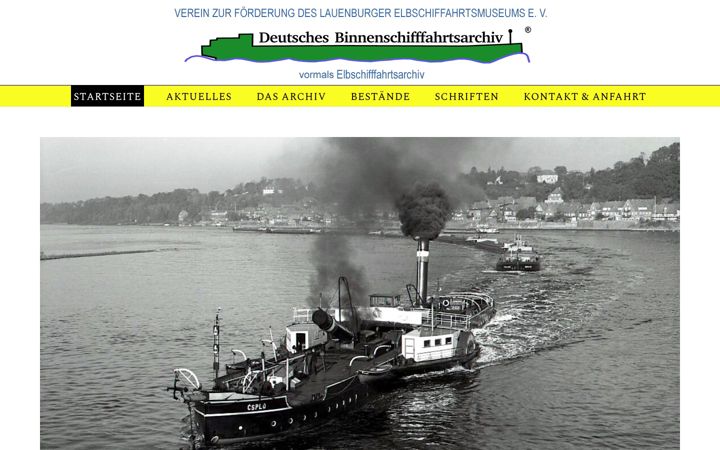 Screenshot van elbschifffahrtsarchiv.de