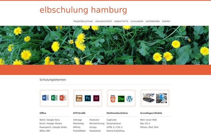 Screenshot van elbschulung.de