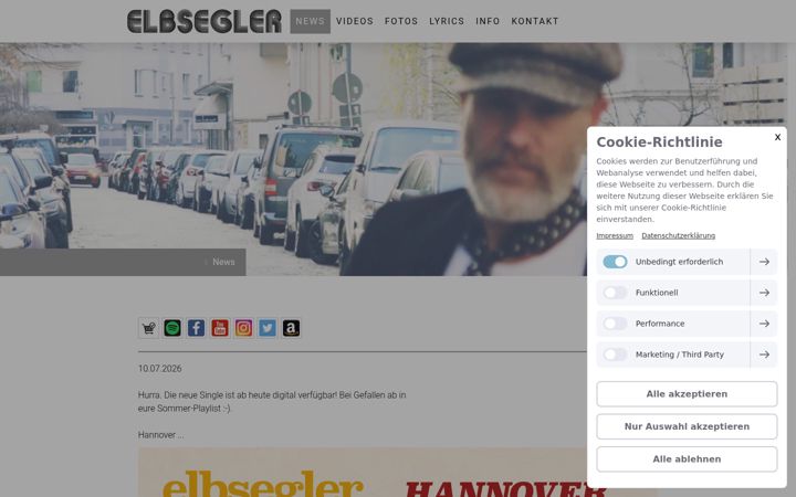 Screenshot of elbsegler.info