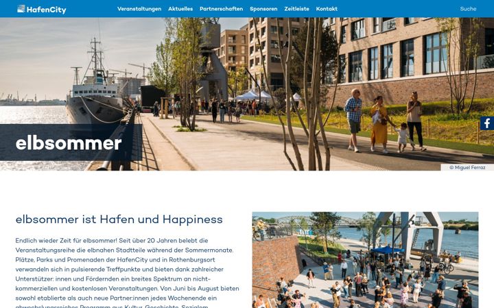 Screenshot of elbsommer.com