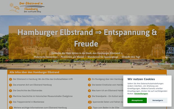 Screenshot van elbstrand-in-hamburg.de