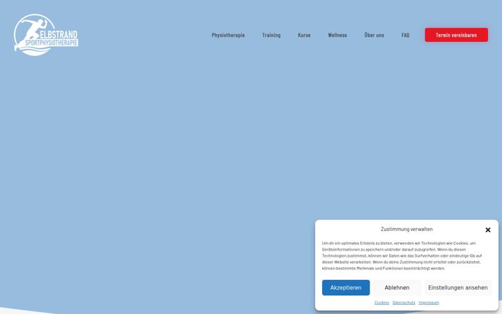 Screenshot of elbstrand-sportphysiotherapie.de