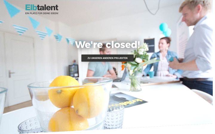 Screenshot van elbtalent.de