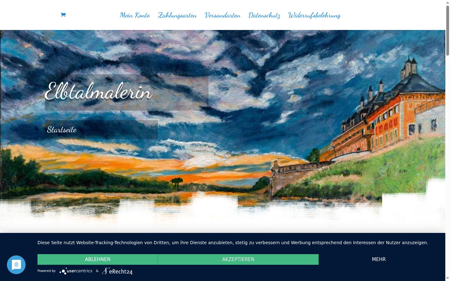 Screenshot of the consent banner shown before any interaction