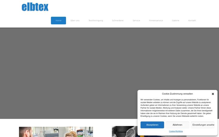 Screenshot of elbtex.de