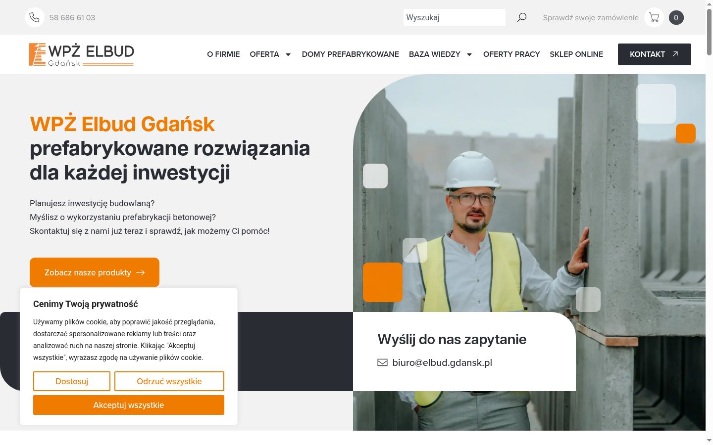 Zrzut ekranu banera zgody wyświetlanego przed jakąkolwiek interakcją