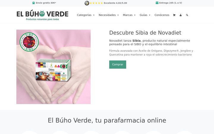 Screenshot of elbuhoverde.es
