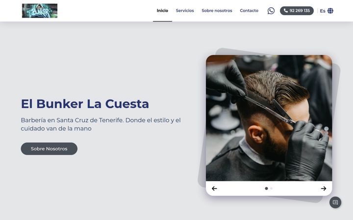 Screenshot of elbunkerlacuesta.com